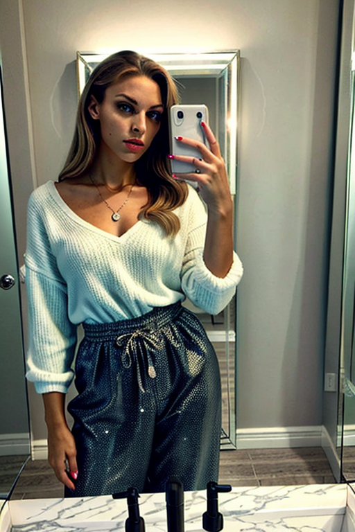 mirror photo poses girl