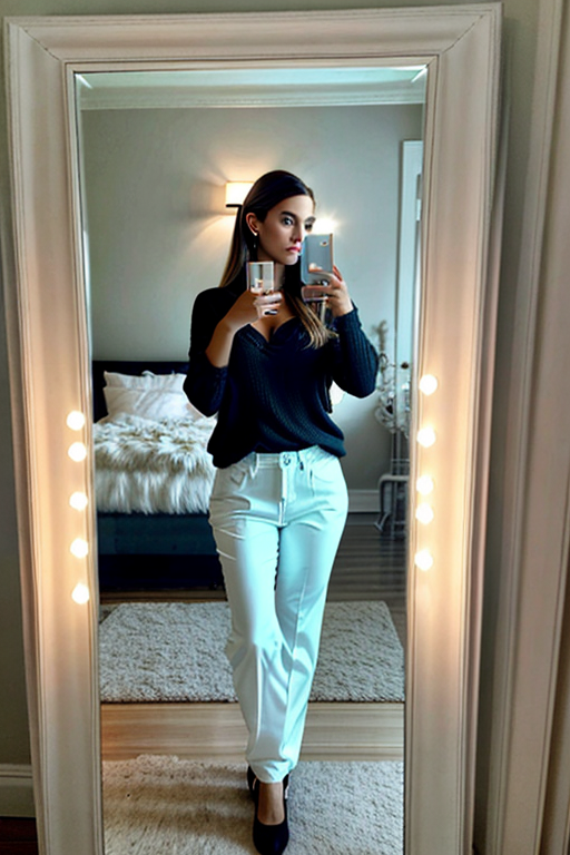 mirror photo poses girl