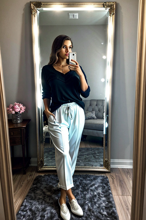 mirror pic girl black blur